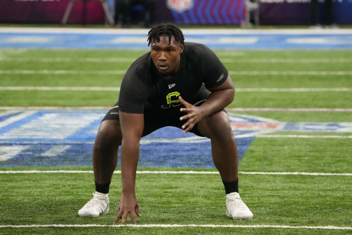 Mississippi State OT Charles Cross at NFL Combine